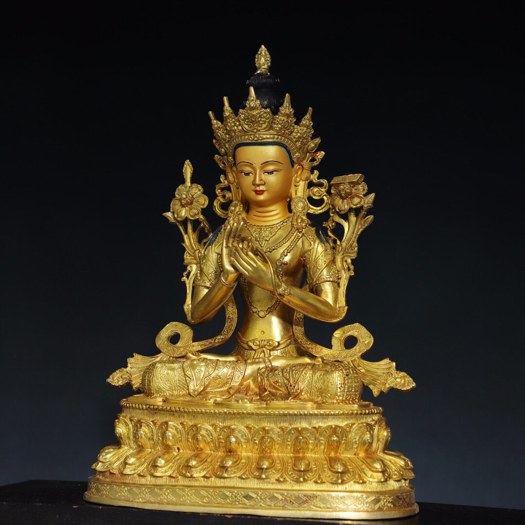 Chinese antique pure copper Buddha statues