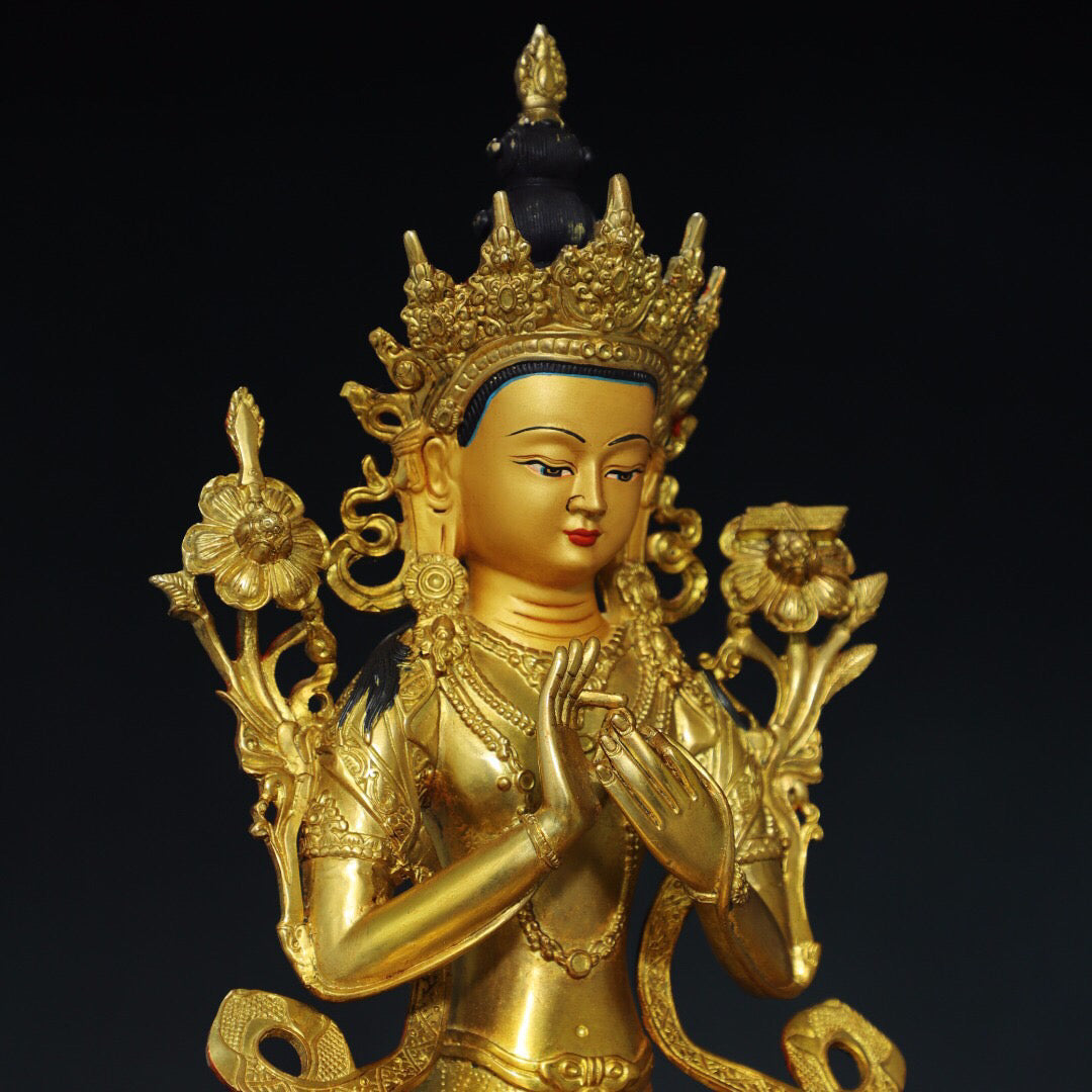 Chinese antique pure copper Buddha statues