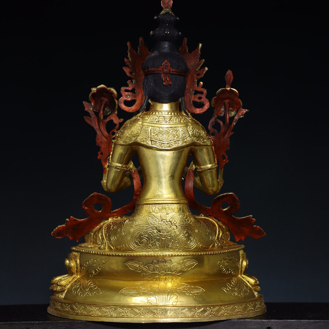 Chinese antique pure copper Buddha statues