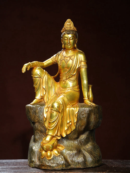 Bronze Plated Avalokitesvara Statue