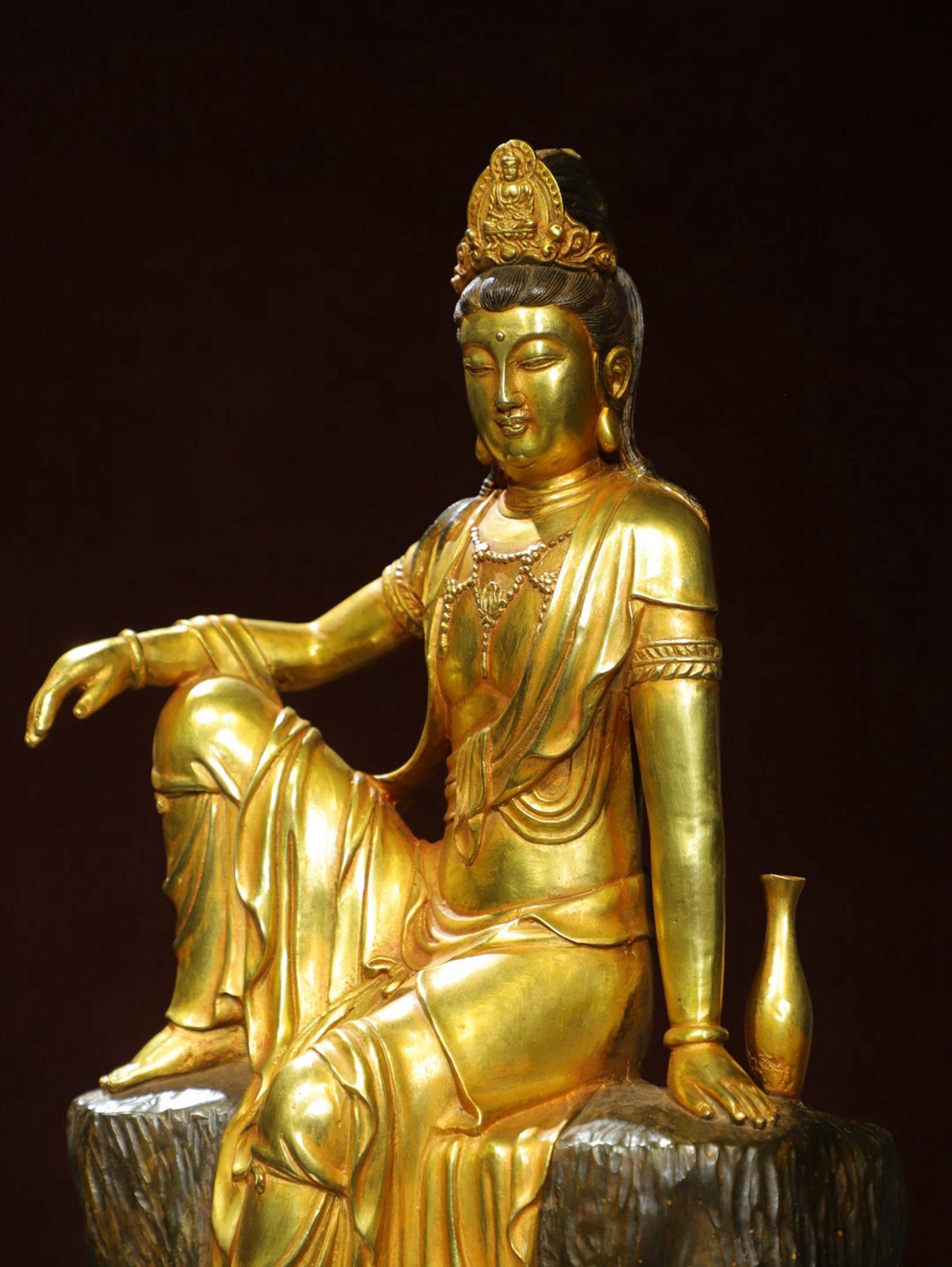 Bronze Plated Avalokitesvara Statue