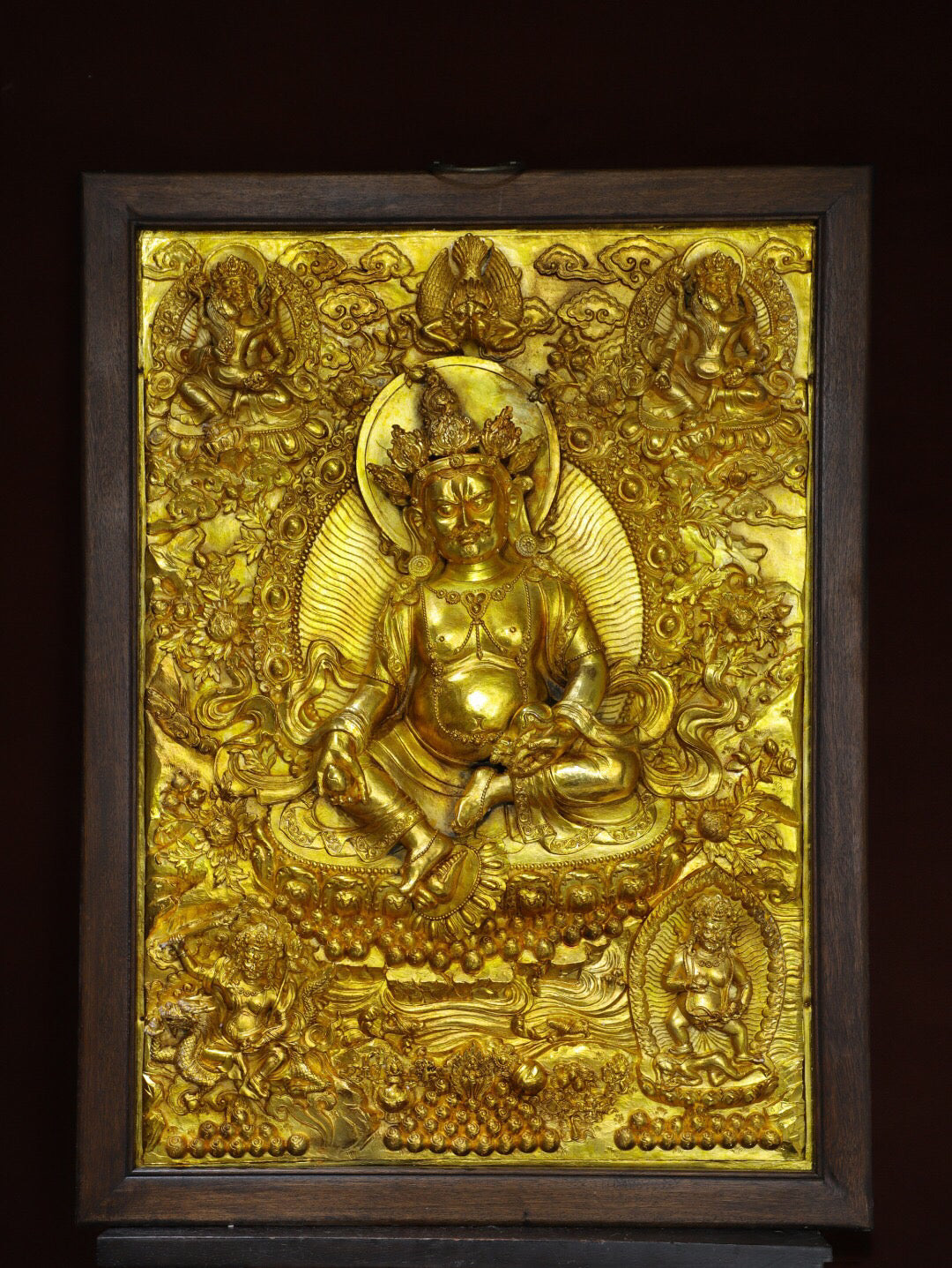 Chinese Antique Pure Copper [God of Wealth] Tangka