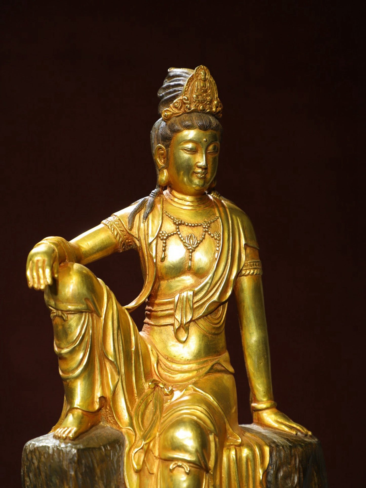 Bronze Plated Avalokitesvara Statue