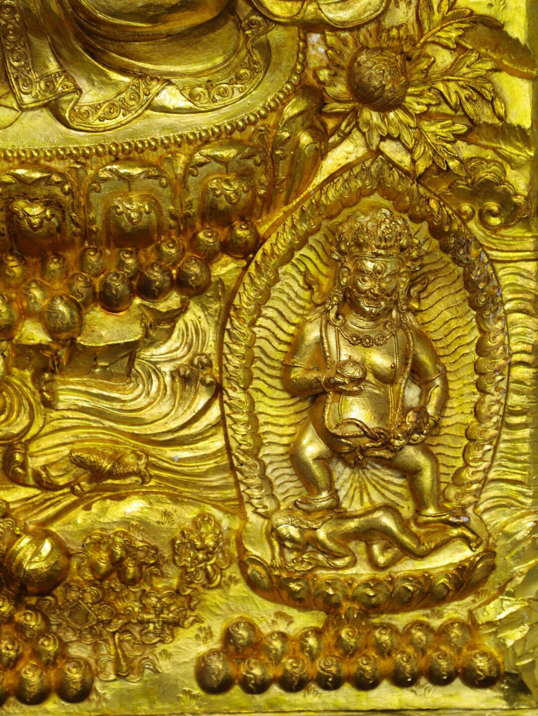 Chinese Antique Pure Copper [God of Wealth] Tangka