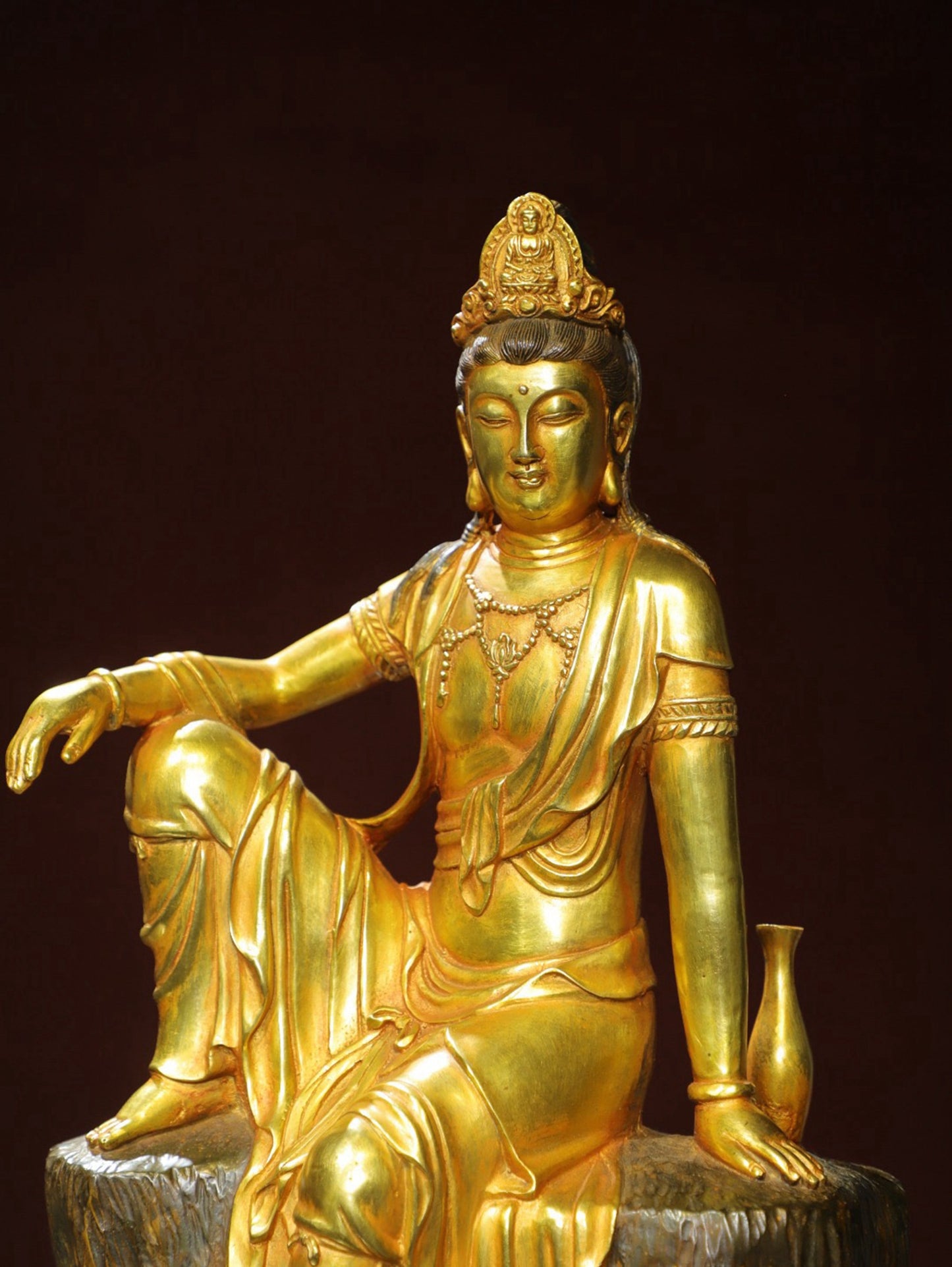 Bronze Plated Avalokitesvara Statue