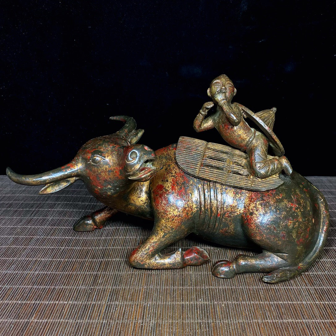 Chinese antique pure copper incense burner
