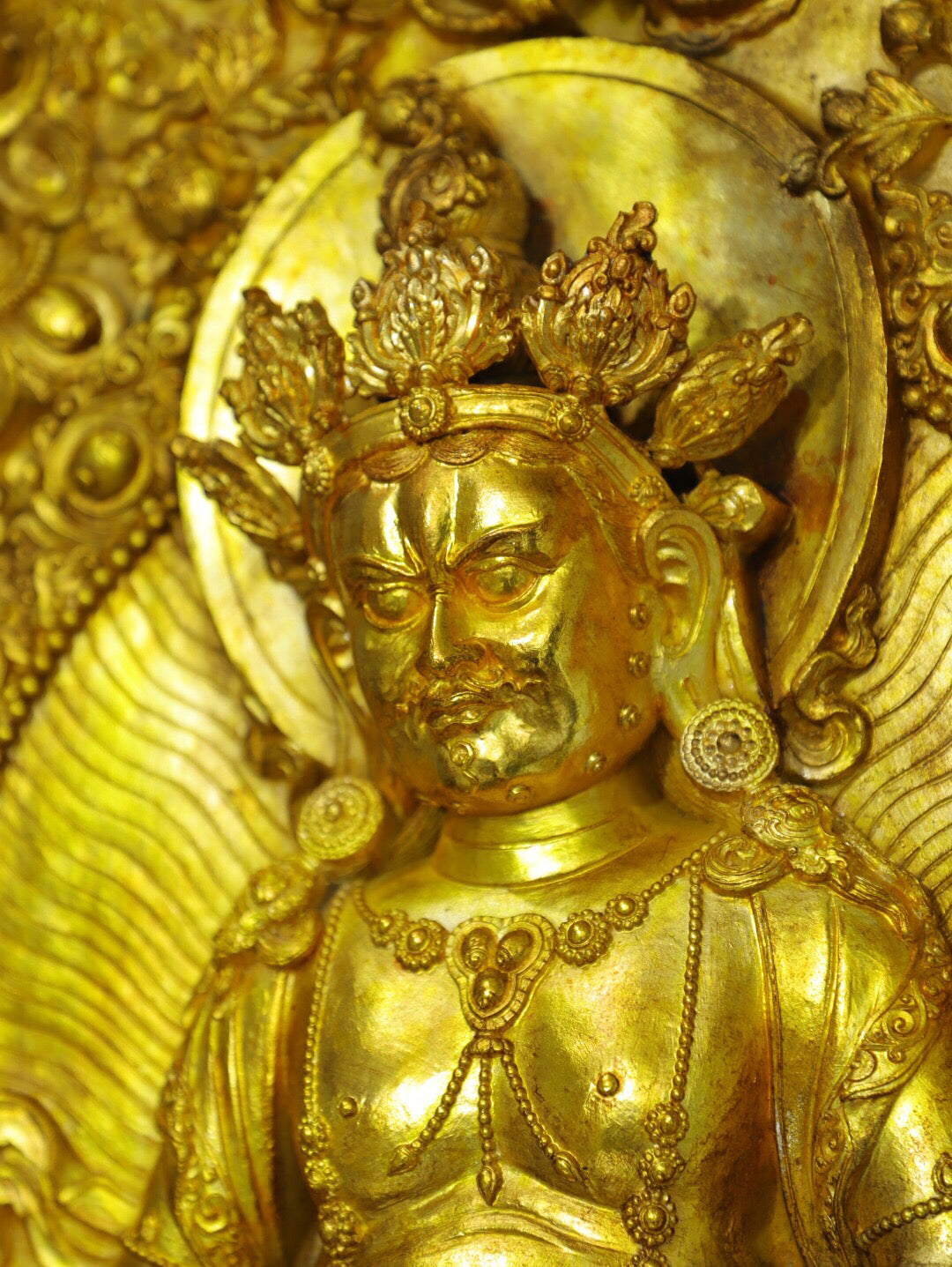 Chinese Antique Pure Copper [God of Wealth] Tangka