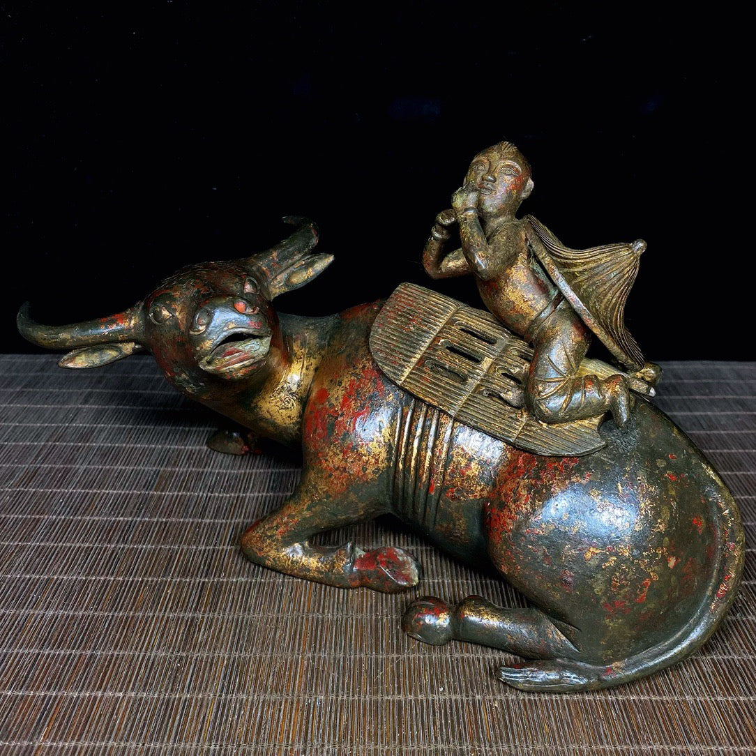 Chinese antique pure copper incense burner