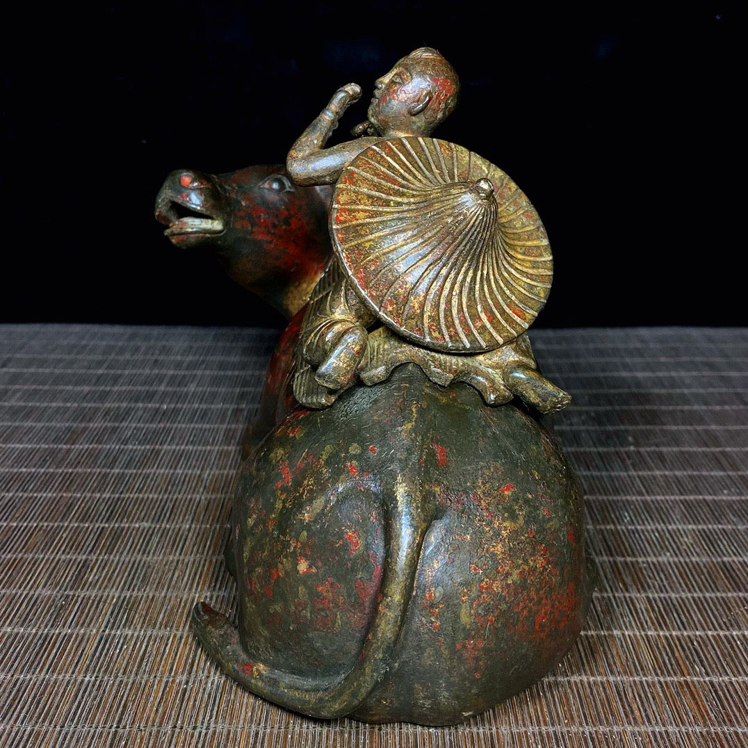 Chinese antique pure copper incense burner