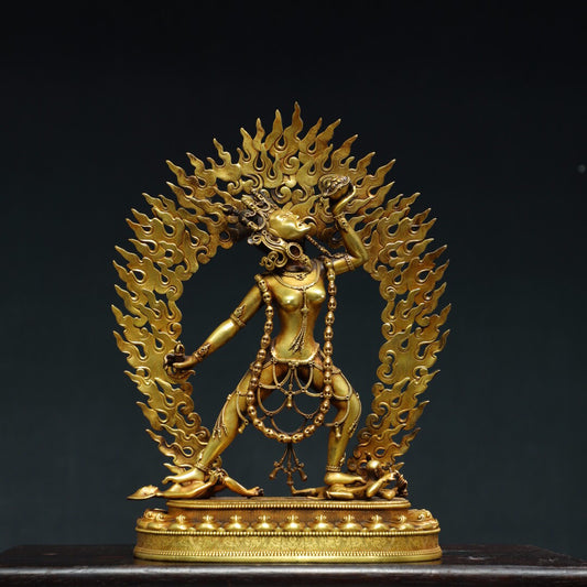 Chinese antique pure copper [Void Mother] Buddha statue