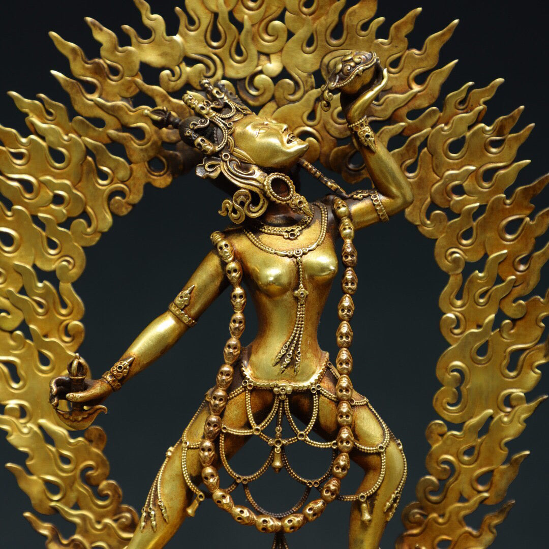 Chinese antique pure copper [Void Mother] Buddha statue