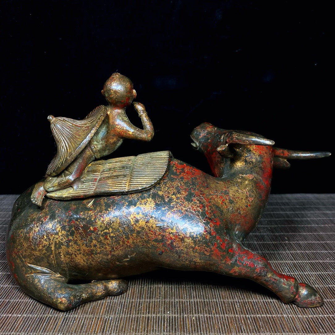 Chinese antique pure copper incense burner