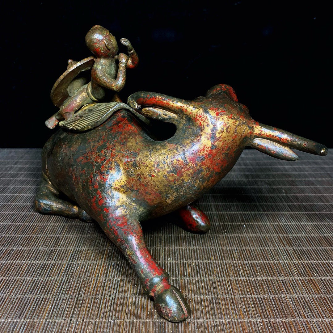 Chinese antique pure copper incense burner