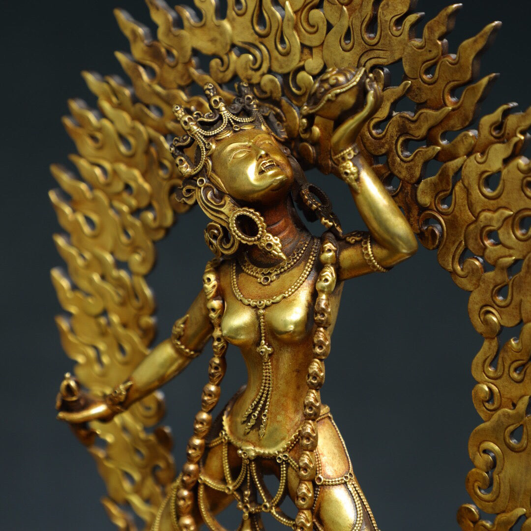 Chinese antique pure copper [Void Mother] Buddha statue