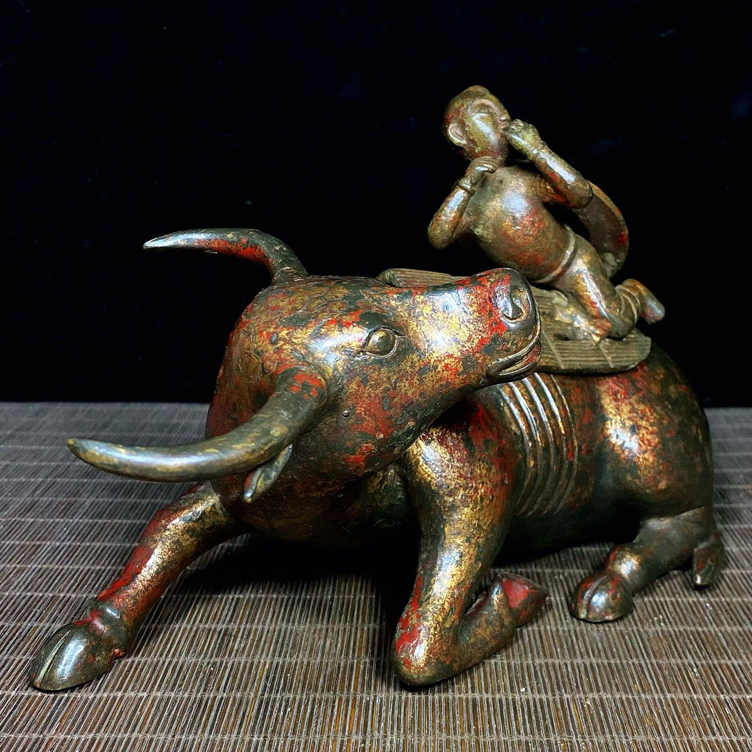 Chinese antique pure copper incense burner