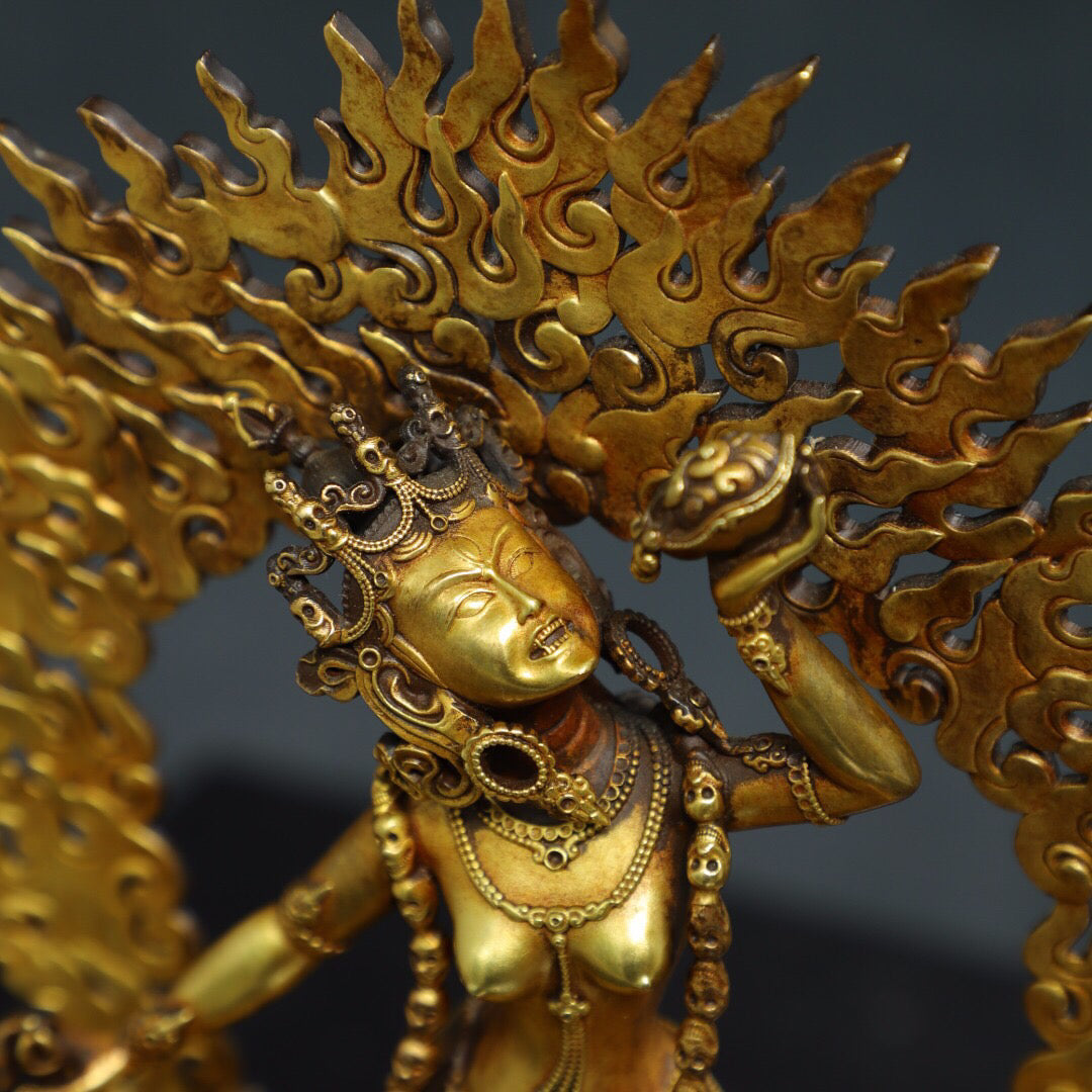 Chinese antique pure copper [Void Mother] Buddha statue
