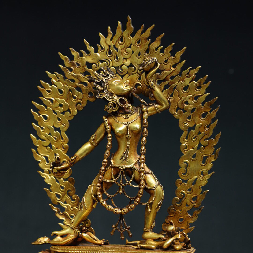 Chinese antique pure copper [Void Mother] Buddha statue