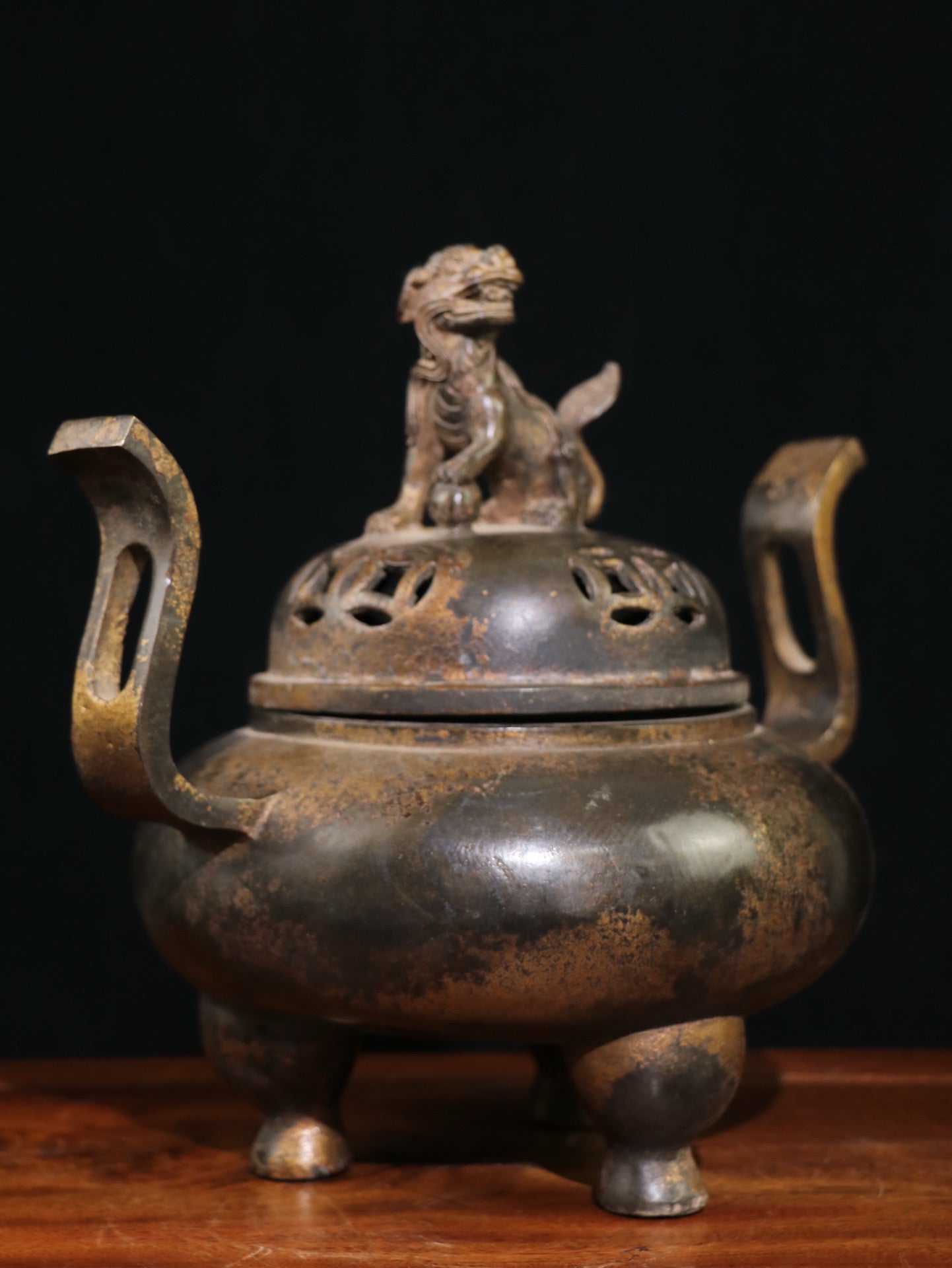 Chinese antique pure copper incense burner