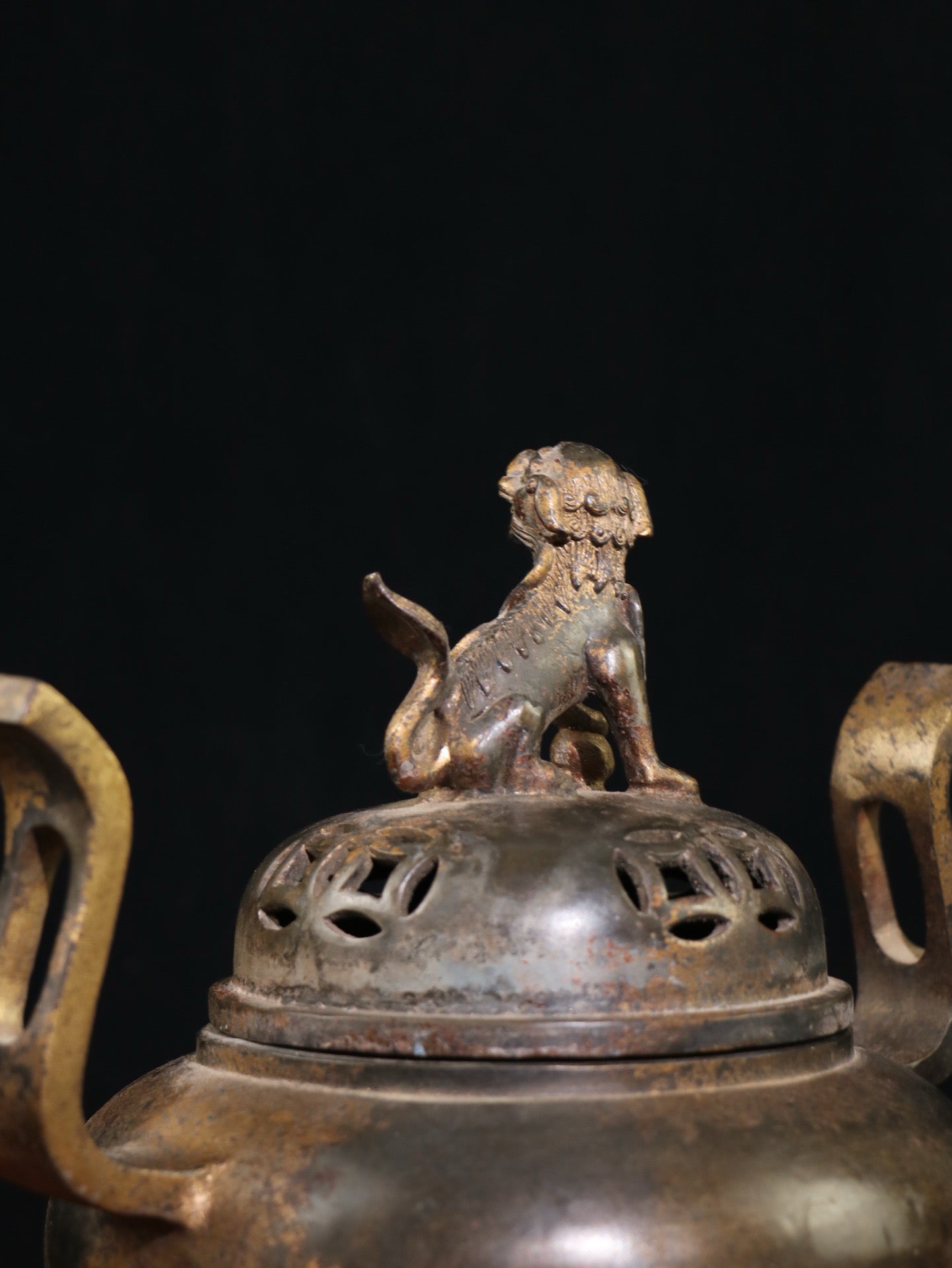 Chinese antique pure copper incense burner