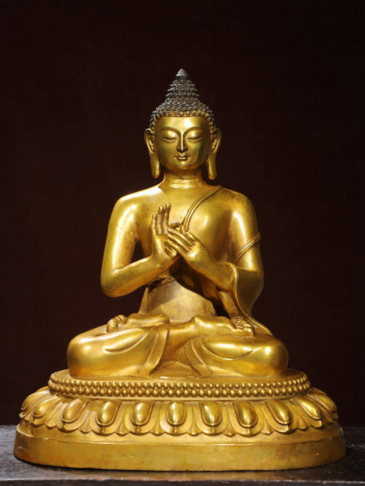 Bronze Plated Statue of the Great Sun Tathagata