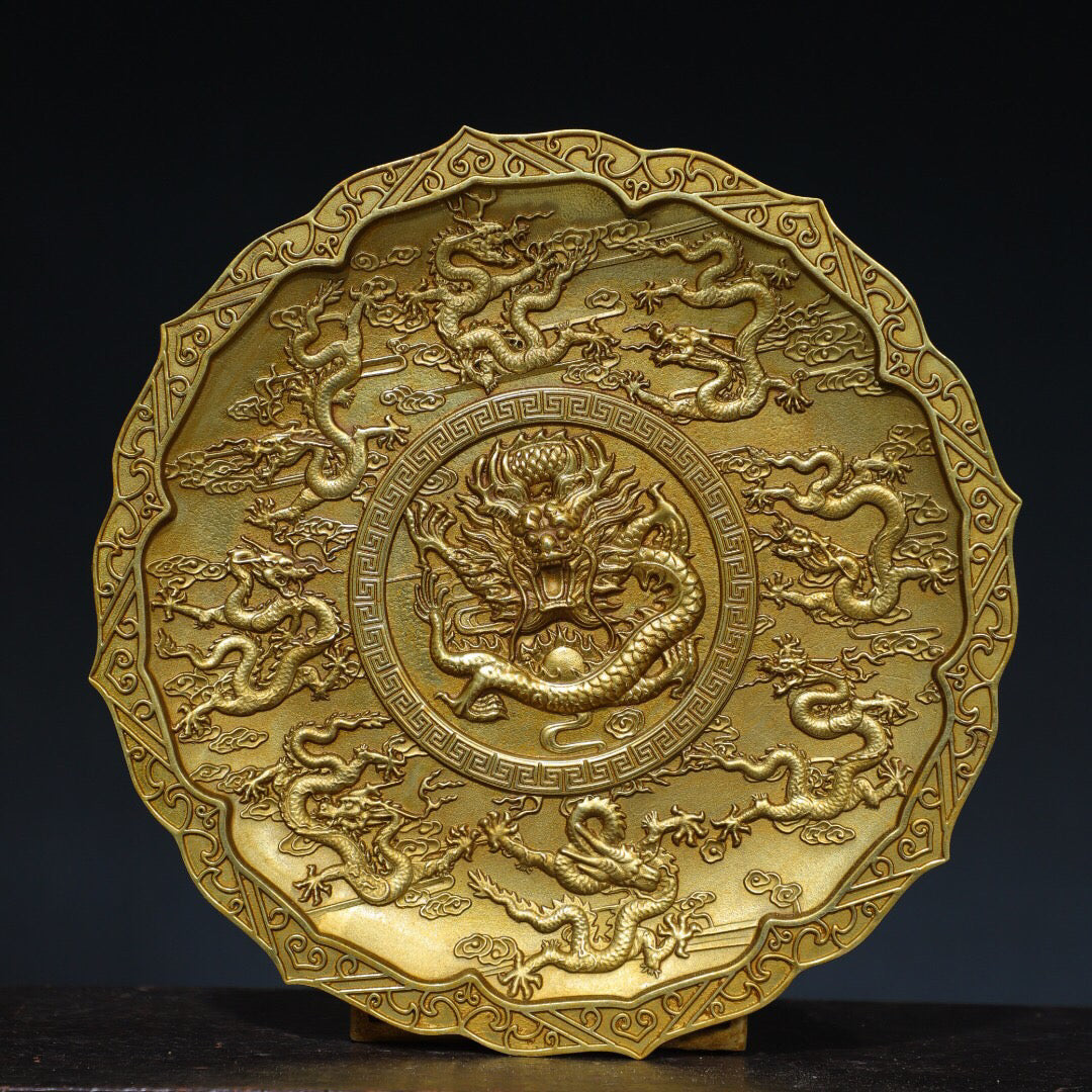 Chinese Antique Pure Copper [Kowloon] Plate