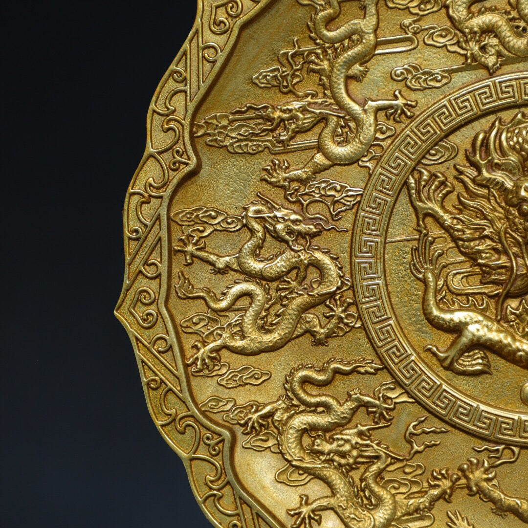 Chinese Antique Pure Copper [Kowloon] Plate