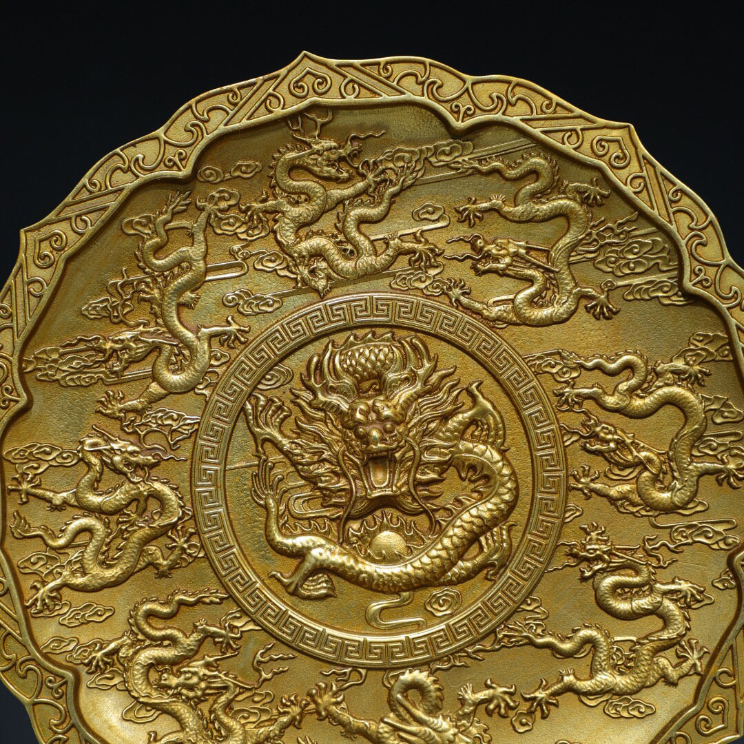 Chinese Antique Pure Copper [Kowloon] Plate