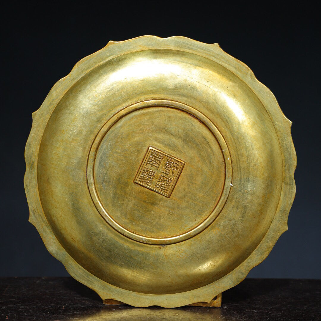 Chinese Antique Pure Copper [Kowloon] Plate