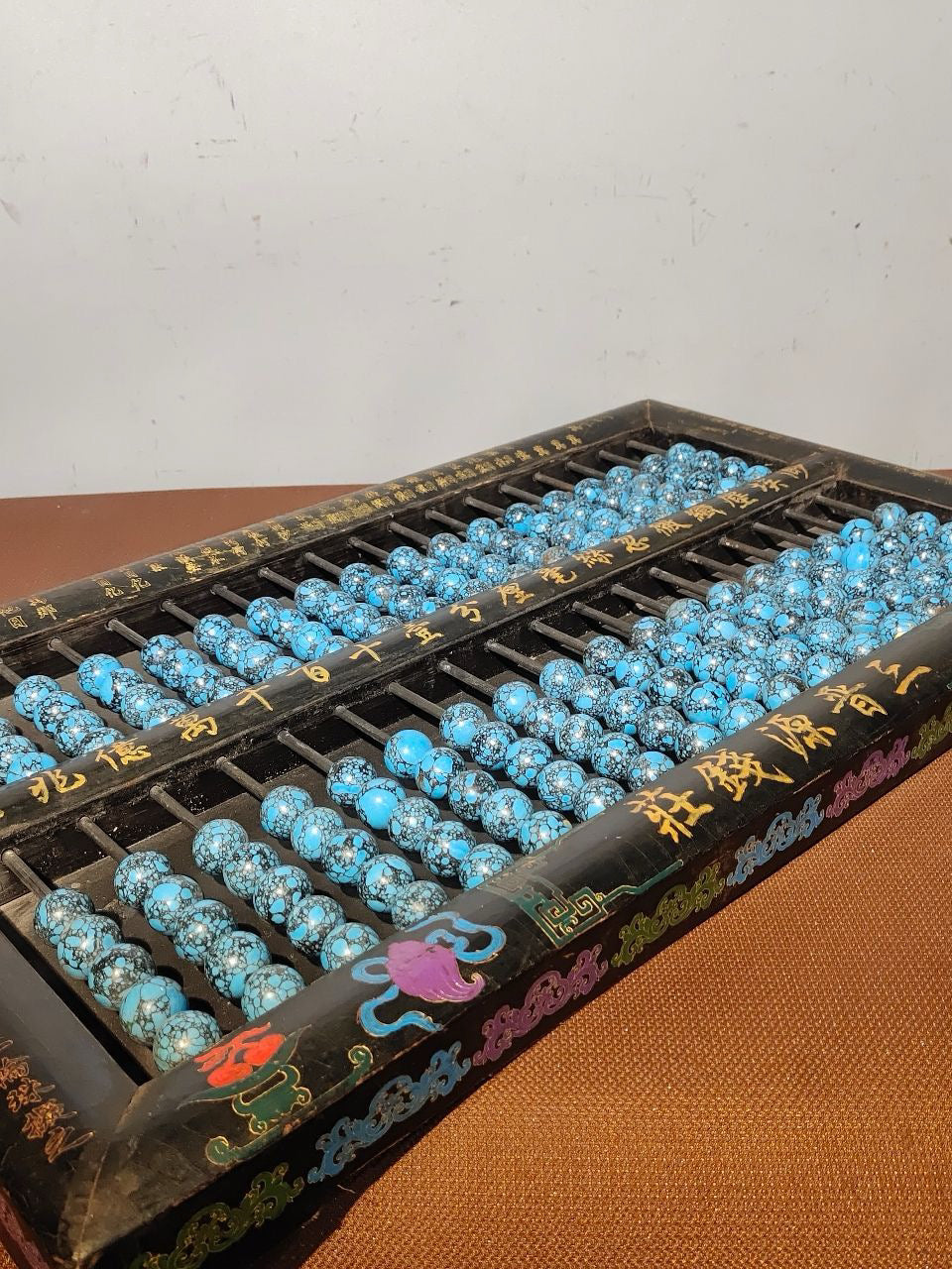 Chinese antique lacquerware abacus