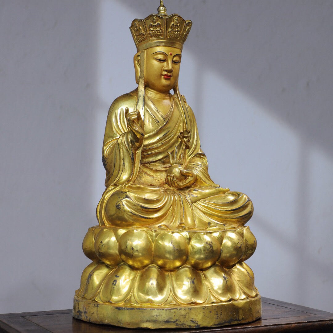Chinese antique pure copper Buddha statues