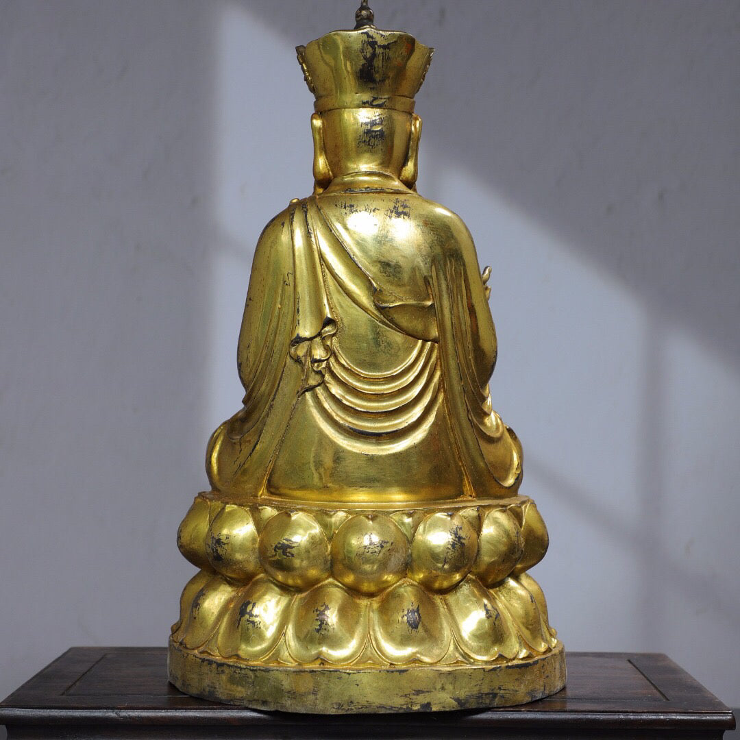 Chinese antique pure copper Buddha statues