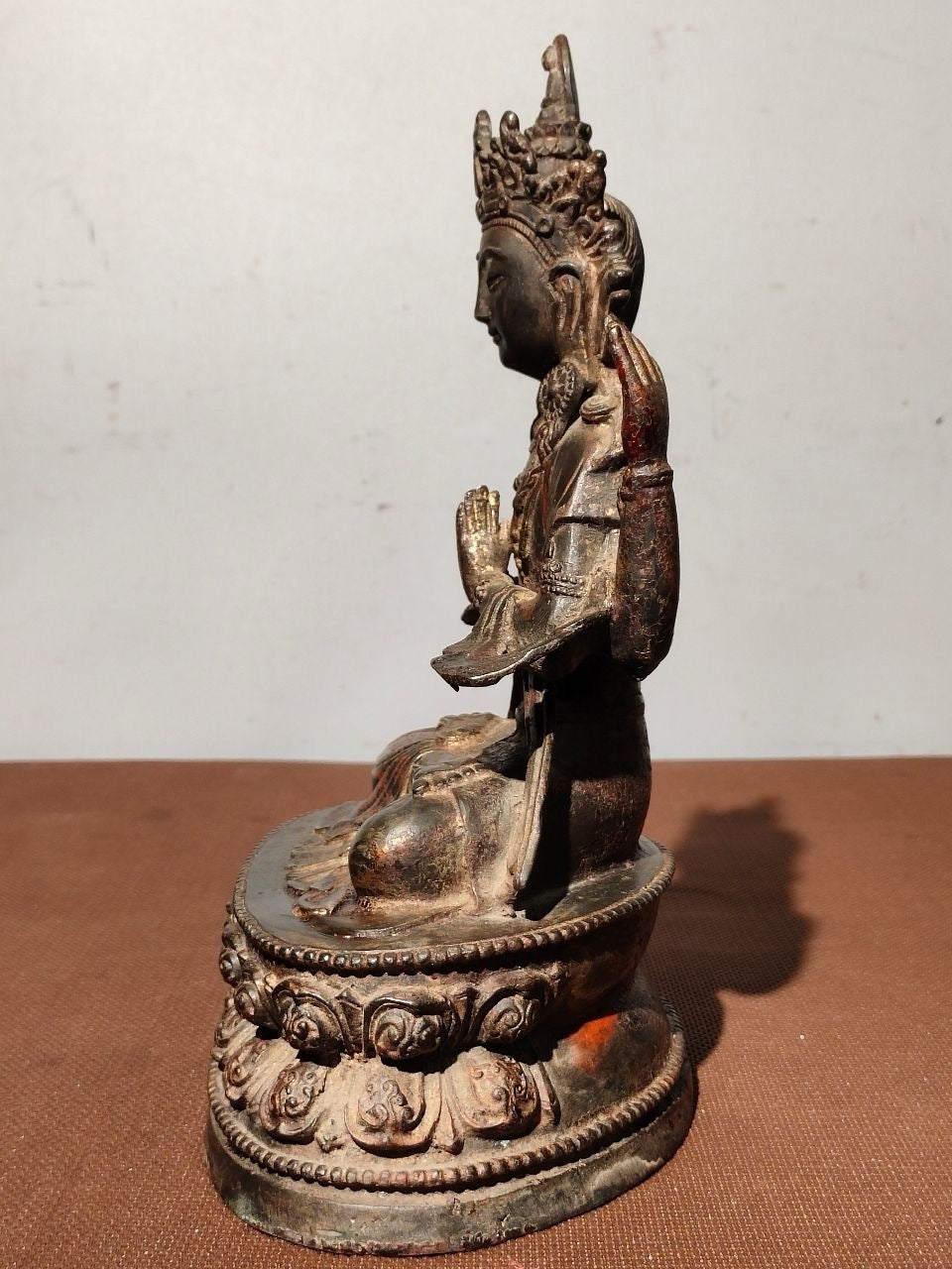 Chinese antique pure copper [Four armed Guanyin Bodhisattva]