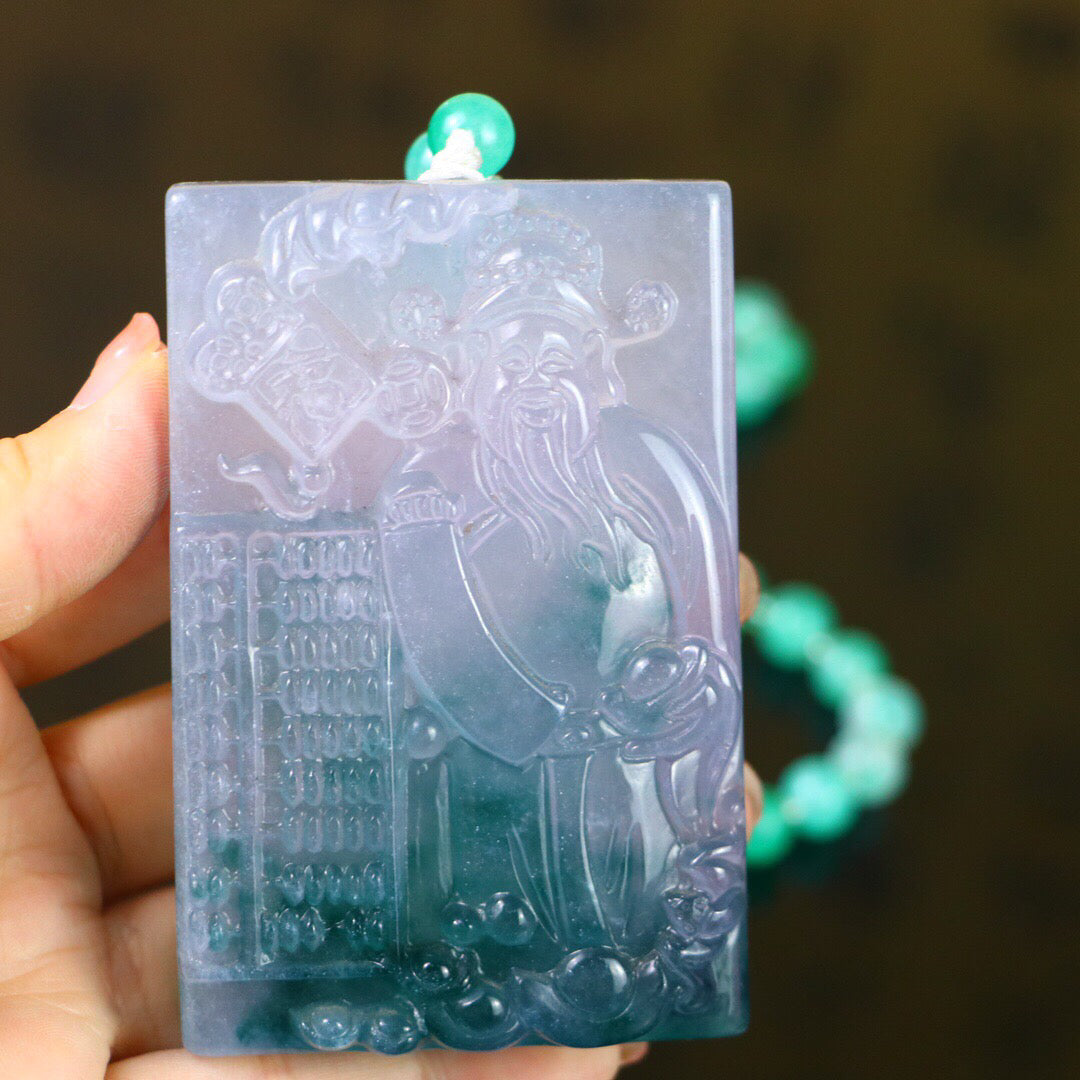 Chinese antique high ice [God of Wealth Brand]