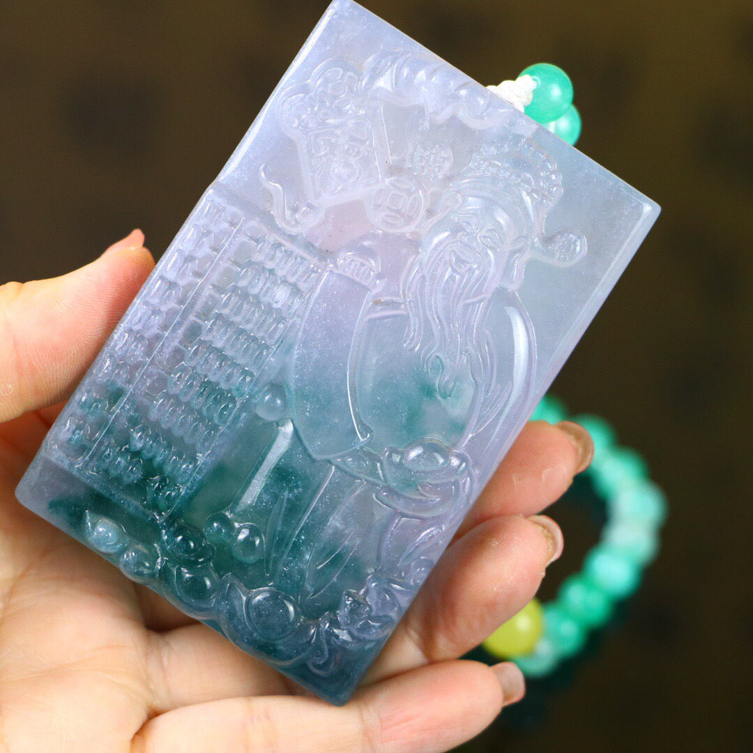 Chinese antique high ice [God of Wealth Brand]