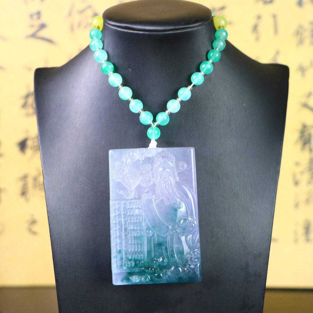 Chinese antique high ice [God of Wealth Brand]