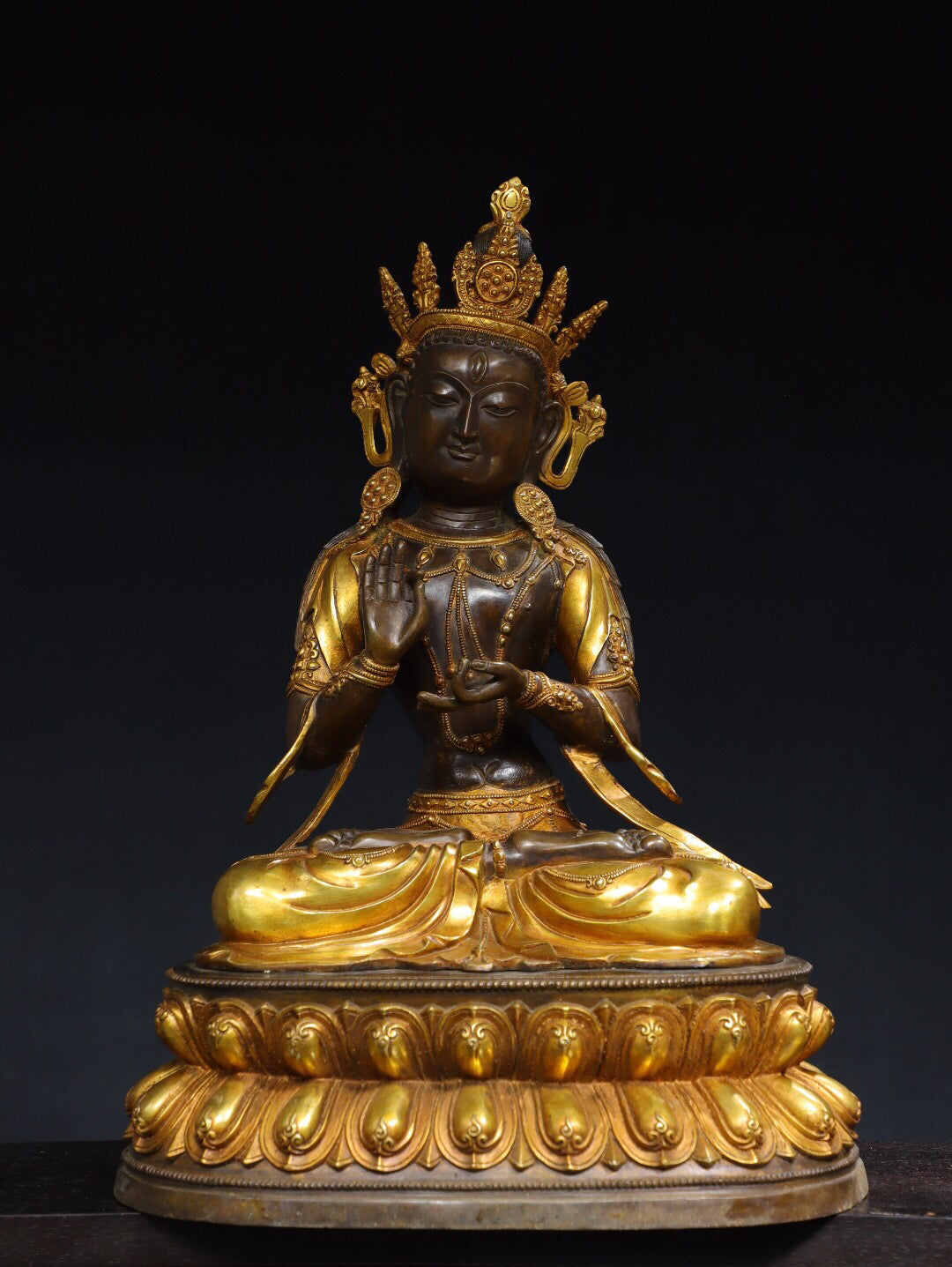 Chinese antique pure copper Buddha statue