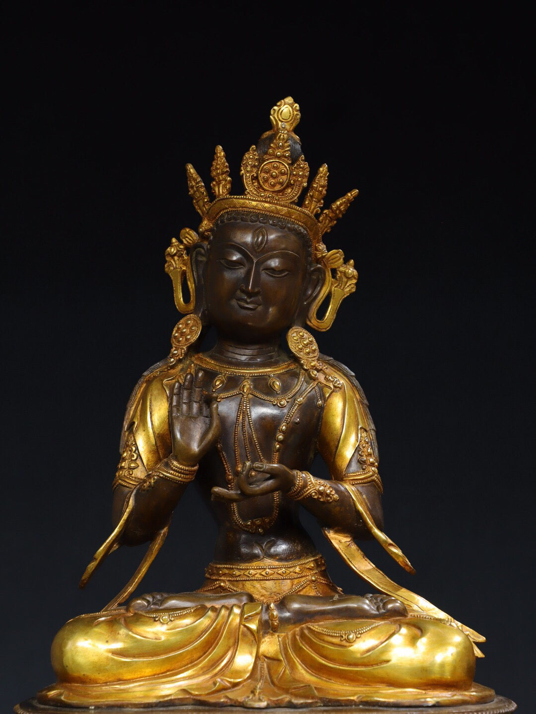 Chinese antique pure copper Buddha statue