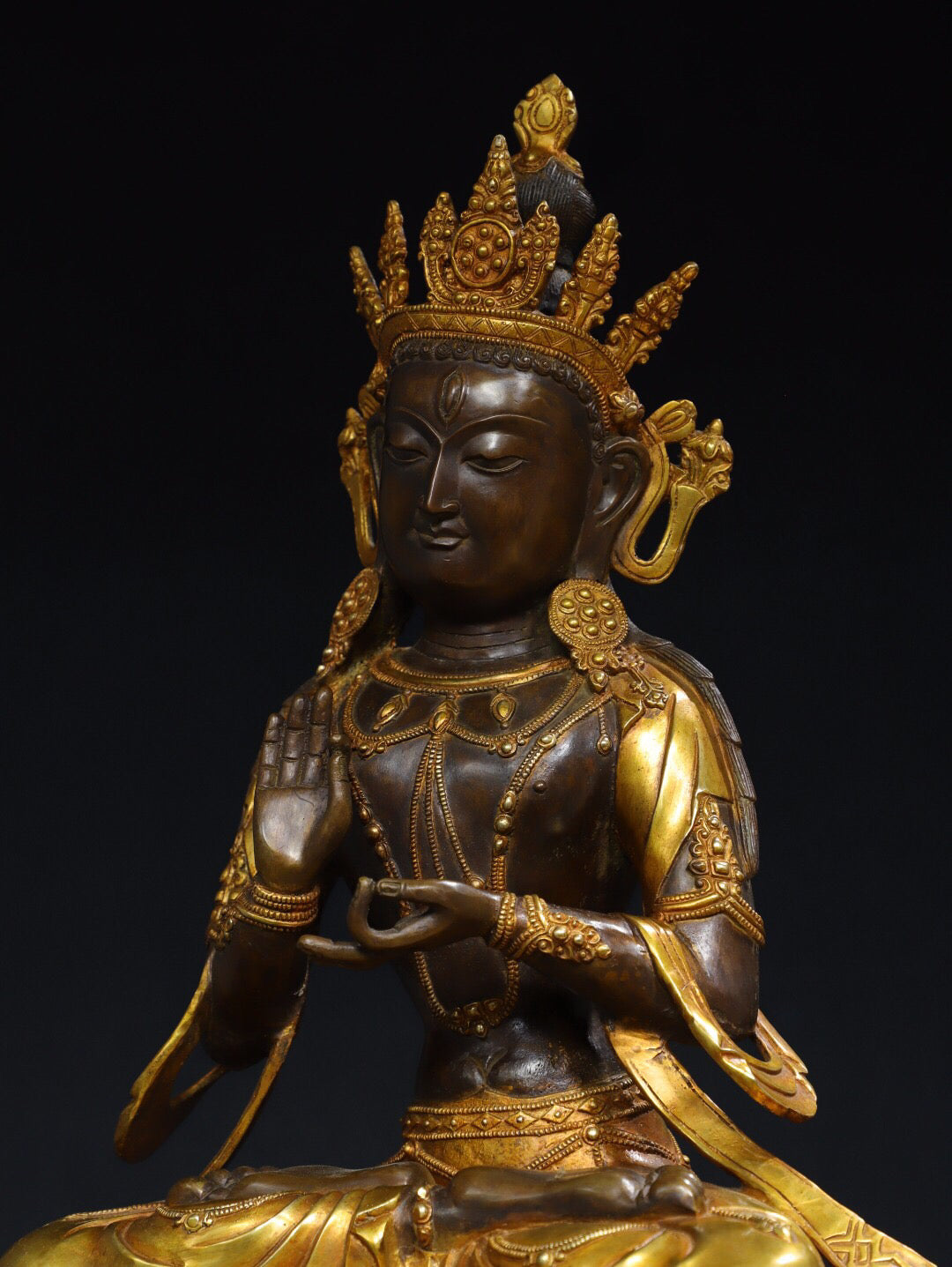 Chinese antique pure copper Buddha statue