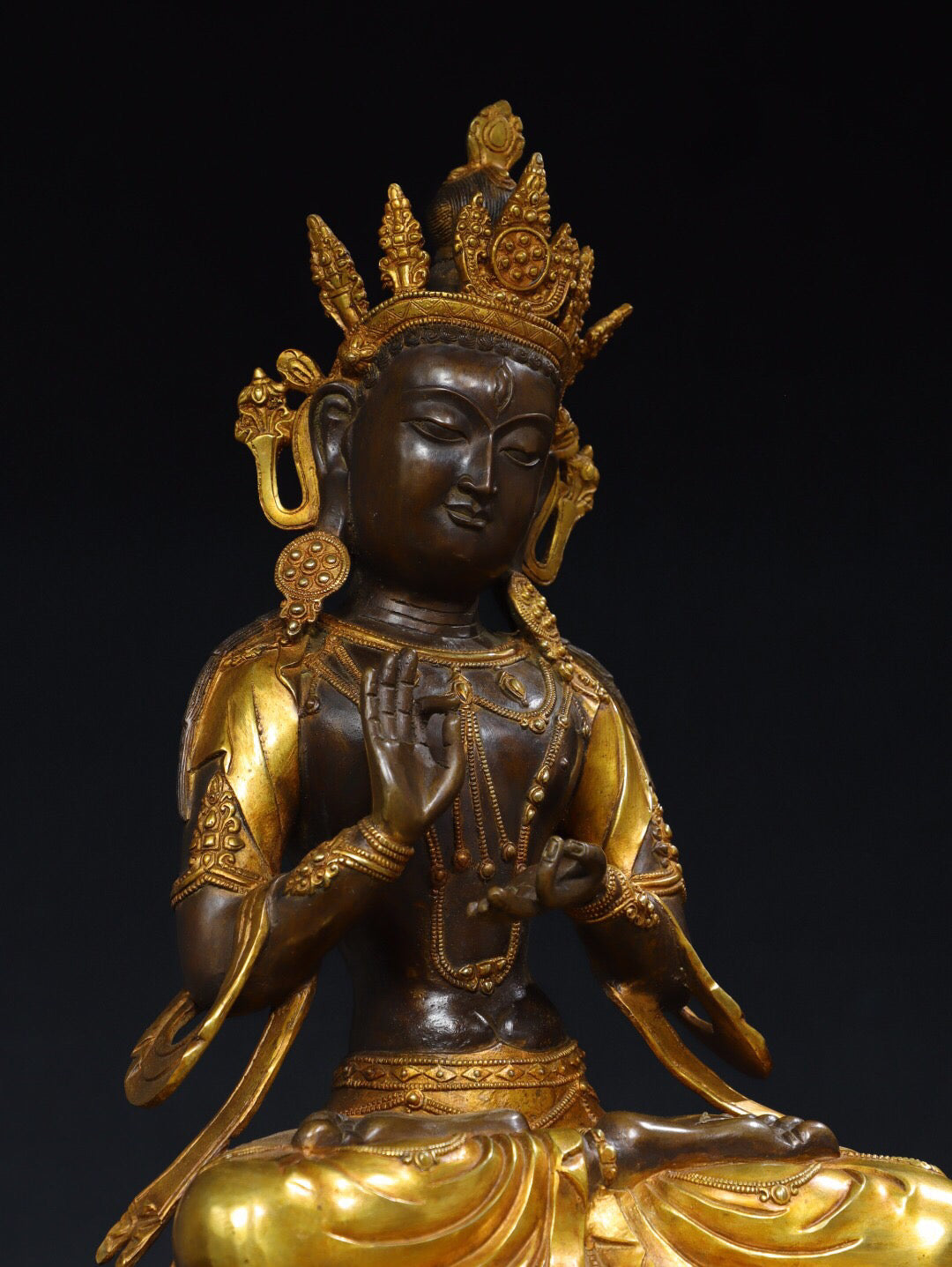 Chinese antique pure copper Buddha statue