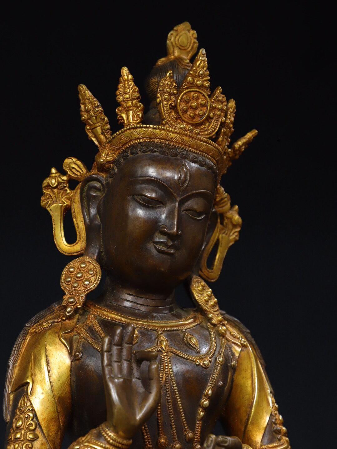 Chinese antique pure copper Buddha statue