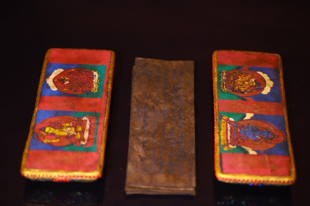 High monk hand drawn old scriptures