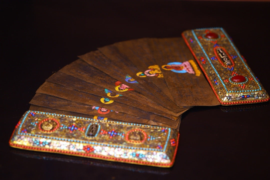 High monk hand drawn old scriptures