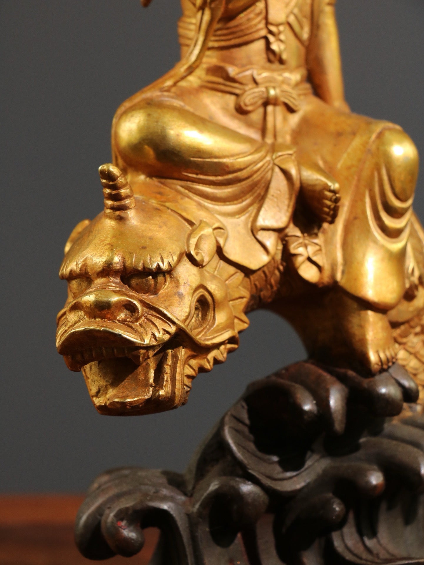 Chinese antique pure copper Guanyin Bodhisattva