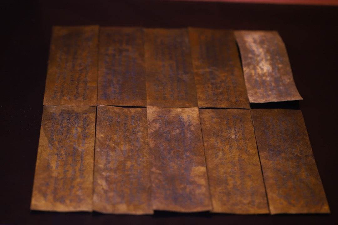 High monk hand drawn old scriptures