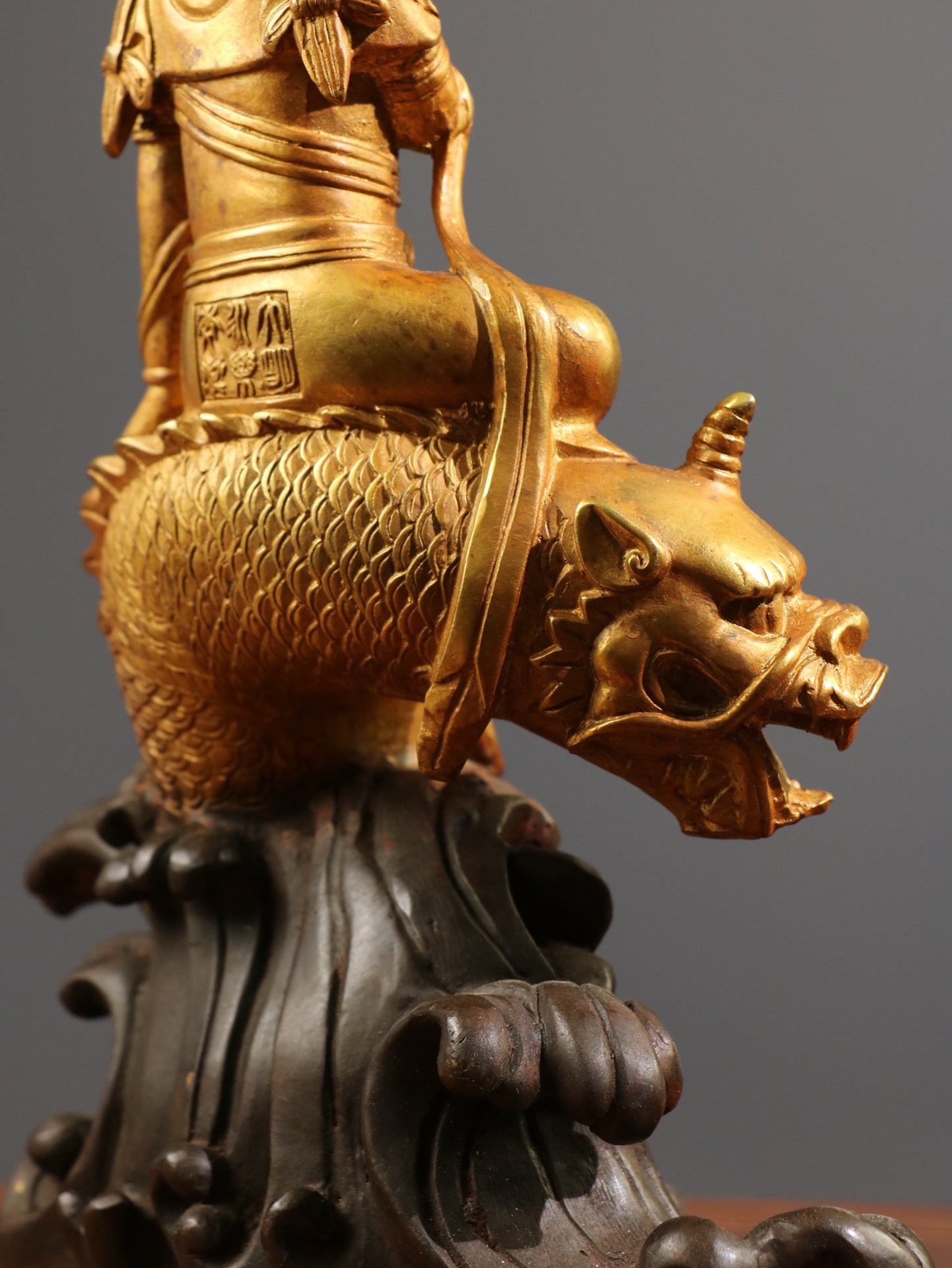Chinese antique pure copper Guanyin Bodhisattva