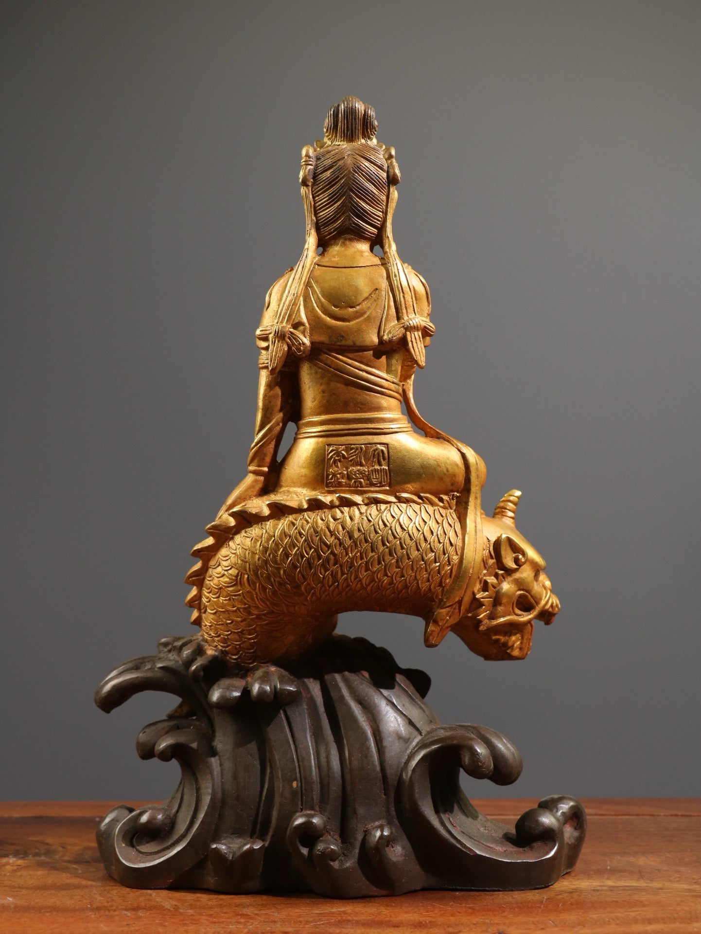 Chinese antique pure copper Guanyin Bodhisattva