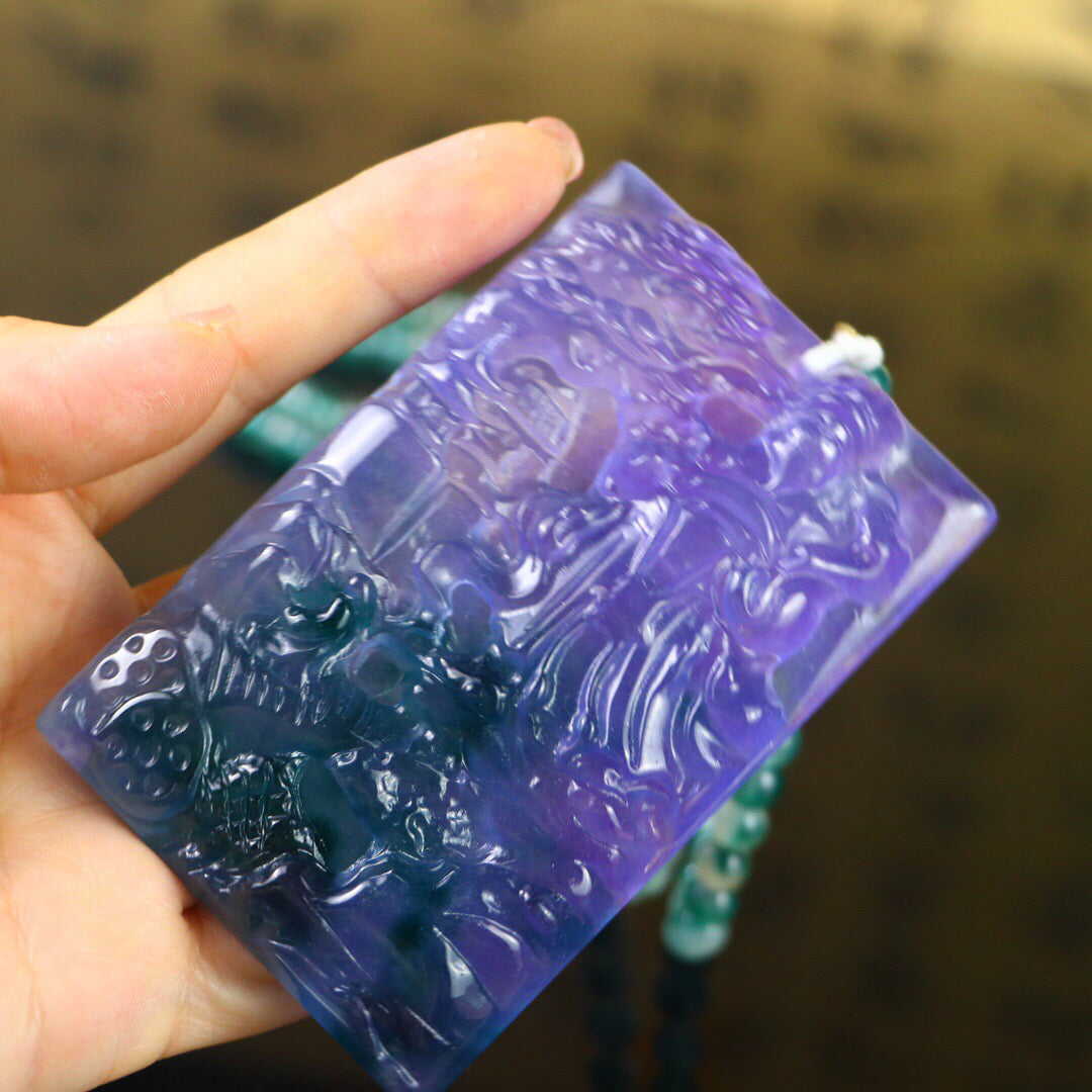 Chinese antique high ice [God of Wealth Brand]