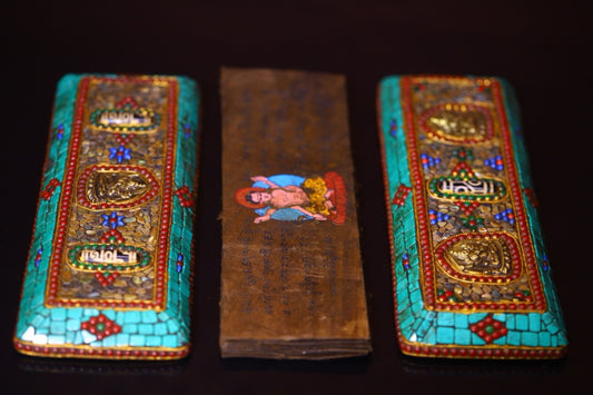High monk hand drawn old scriptures