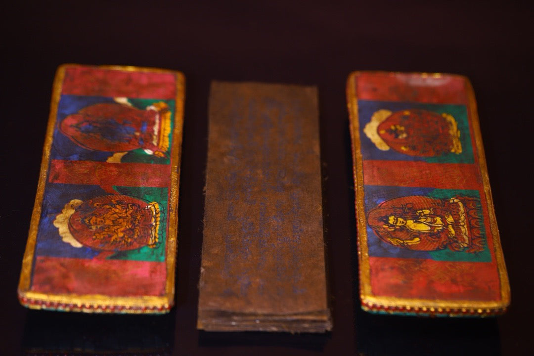 High monk hand drawn old scriptures