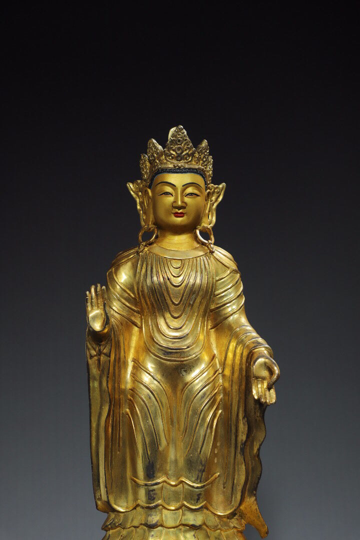 Chinese antique pure copper Buddha statue from Northern Wei Dynasty